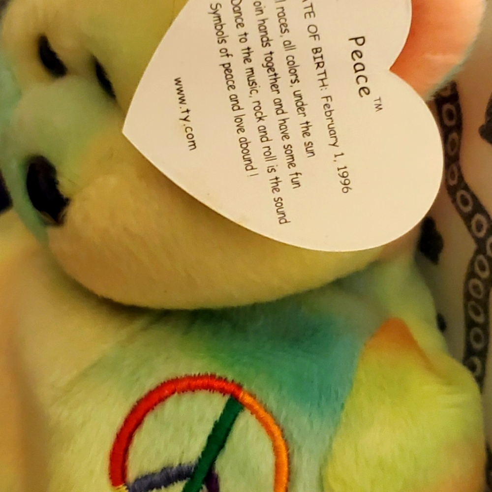 TY Rare Beanie Babies PEACE